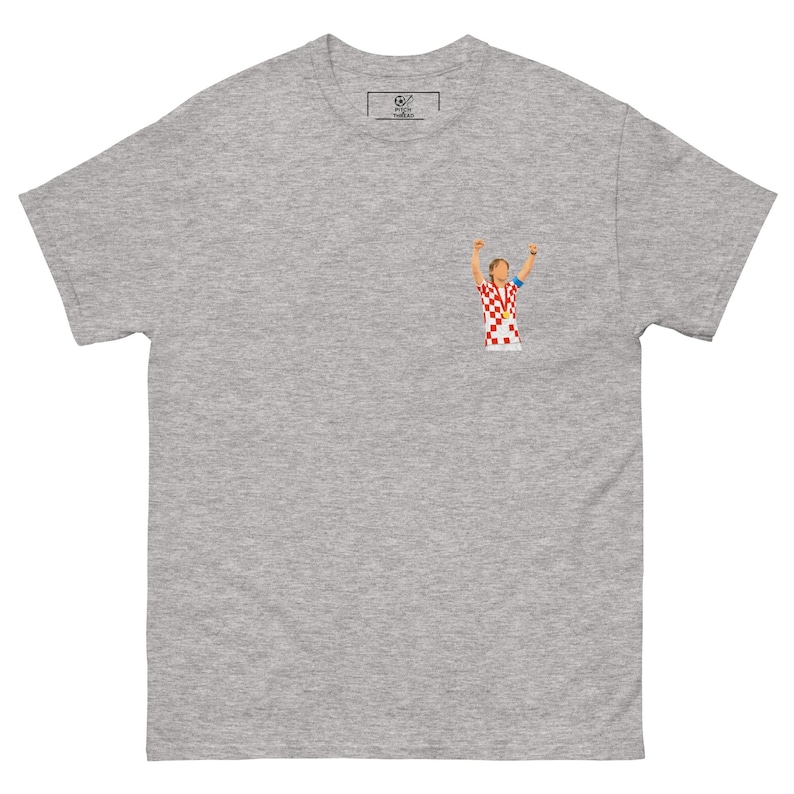 Luka Modrić Croatia T Shirt, Modrić World Cup Tee, Croatia Midfielder Shirt, Luka Modrić Football Illustration Top
