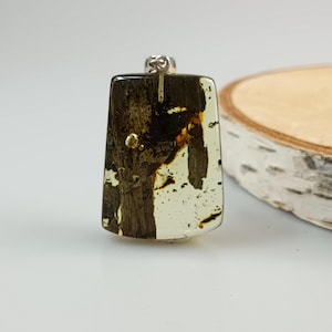 Yellow Amber Pendant, big raw Natural Baltic Amber gemstone cabochon, Big Amber Pendant, Long Large Huge pendant