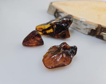 Raw Amber Stone - Natural Baltic Amber for Jewelry Making, Crystal Healing, or Lapidary