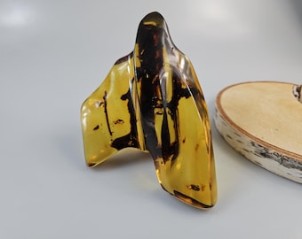 Raw Baltic Amber Stone, Insect Inclusion, Large Fossil Gemstone