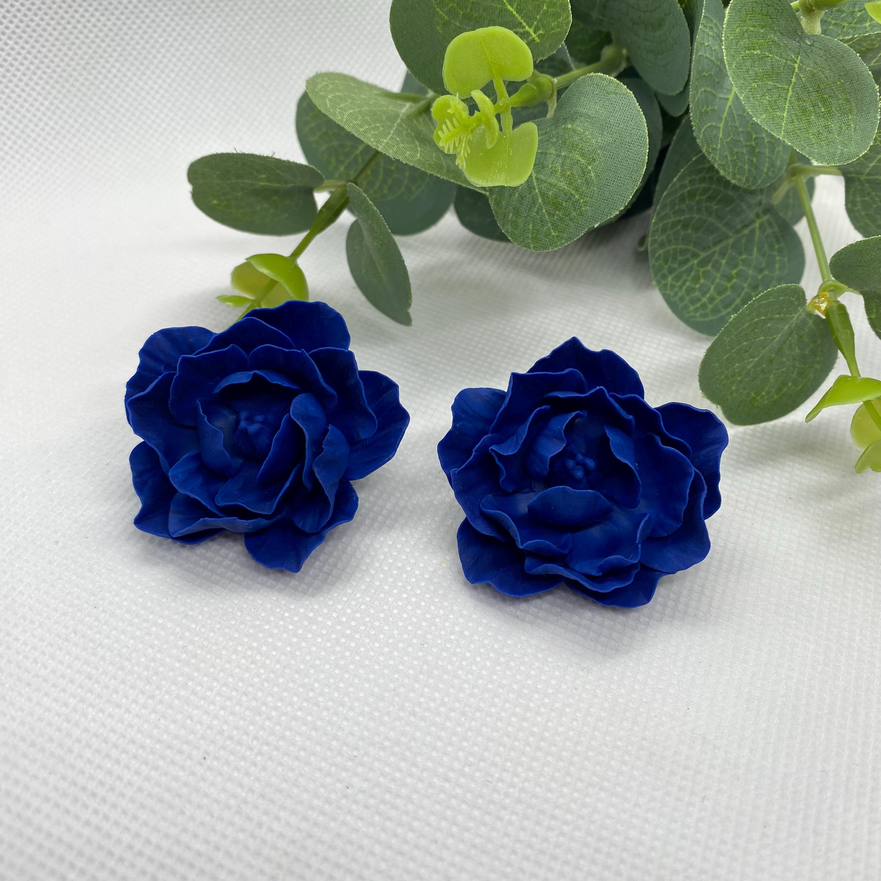 Orecchini Crochet Fiore Blu - Gioielli - Orecchini - di Creazioni C