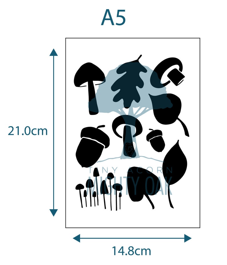 Woodland Walk Stencils Reusable Mylar Painting Stencils for Mixed Media Art, Gelli Printing, Acrylic Painting, A5 A4, FREE UK SHIPPING image 2