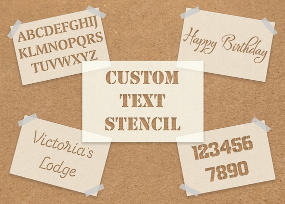 Custom Text Stencil | Personalised Word or Name Stencil | Reusable Mylar Painting Stencil