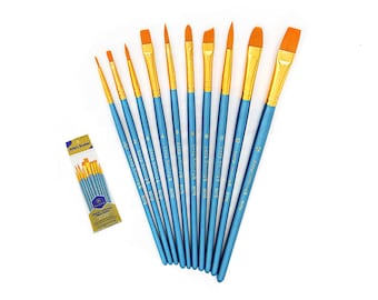 Professional Artist Paint Brushes for Acrylic Painting Set of 10 Oil Painting Watercolour Painting Art *Premium Quality* FREE UK SHIPPING!