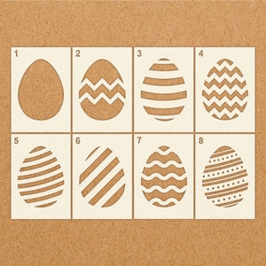Stencil per uova di Pasqua - Stencil per pittura in Mylar riutilizzabili per arte da parete, decorazioni per la casa, arti e mestieri, creazione di cartoline. A6 A5 A4 A3 A2