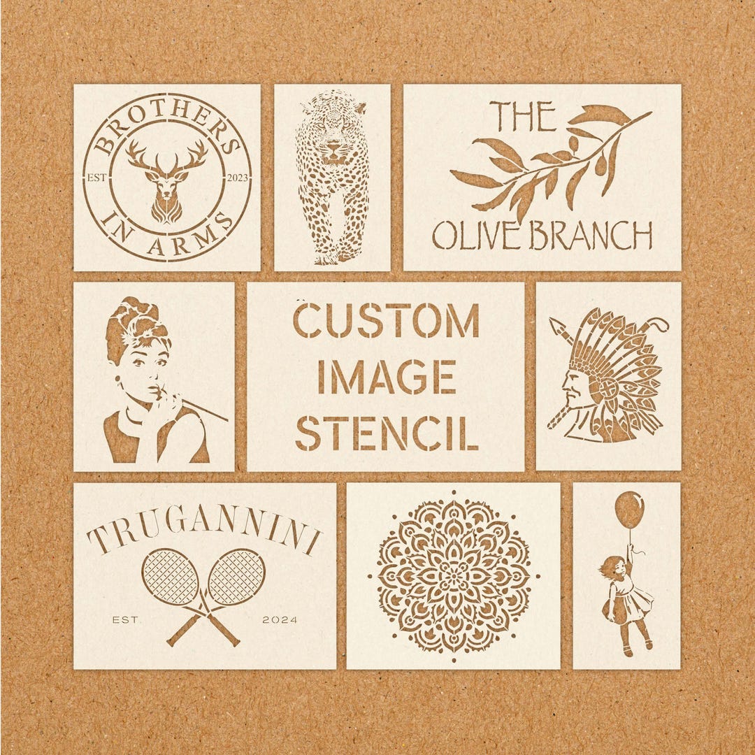 Personalised Custom Image Stencils, Custom Stencils, Custom Logo Stencils Reusable Mylar Painting Stencils A6 A5 A4 A3 A2 - Etsy