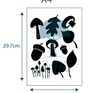 Woodland Walk Stencils Reusable Mylar Painting Stencils for Mixed Media Art, Gelli Printing, Acrylic Painting, A5 A4, FREE UK SHIPPING image 3