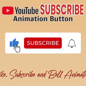 Animated YouTube Subscribe Button for Video Overlay | Make Your Channel Pop with our Animated Like and Subscribe Bell Notification Button