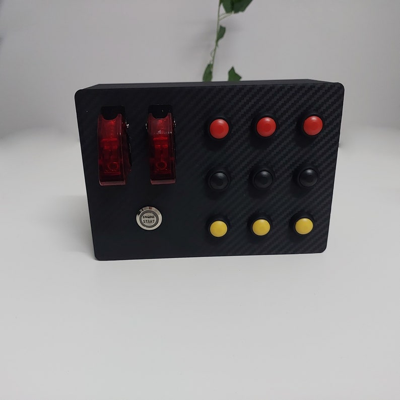 Button Box for Sim Racing & Simulator Games, Plug and Play, On/off Led ...