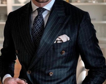 Classic Pinstripe Double Breasted Suit.