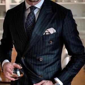 Classic Pinstripe Double Breasted Suit.