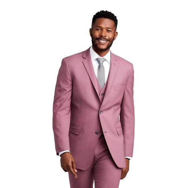 Wedding suit for men rose pink custom wedding suit for groom groomsmen suit