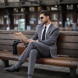 Buy Charcoal Gray Suit Online In India Etsy India