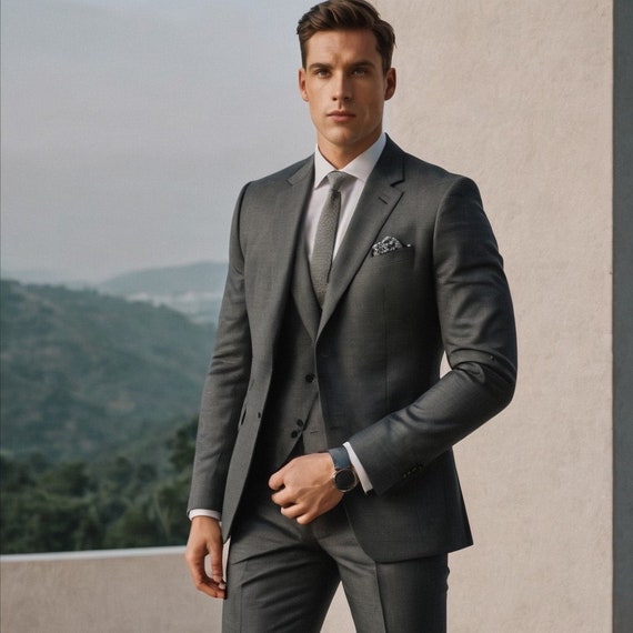 Charcoal Gray Suit Jacket by SuitShop | Birdy Grey
