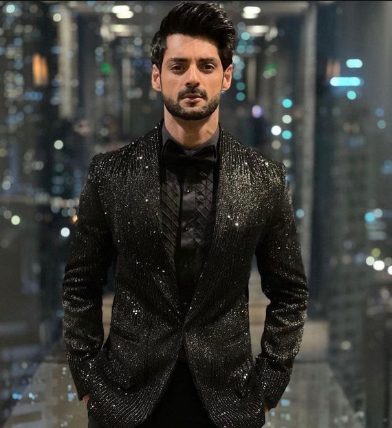 Sequin dinner top jacket mens