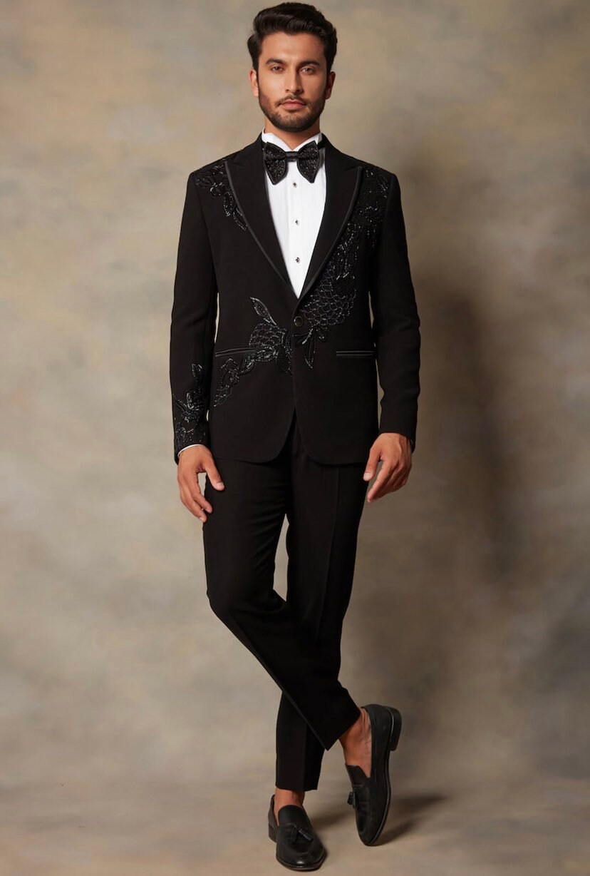 Black Tailored Tuxedo, Groom suit| Mytailorstore