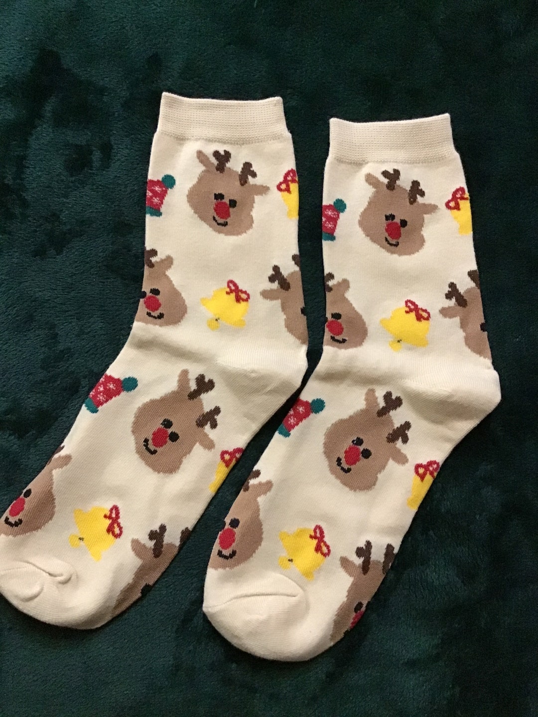 Novelty Reindeer Socks, Christmas Accessories, Reindeer Socks, Unisex