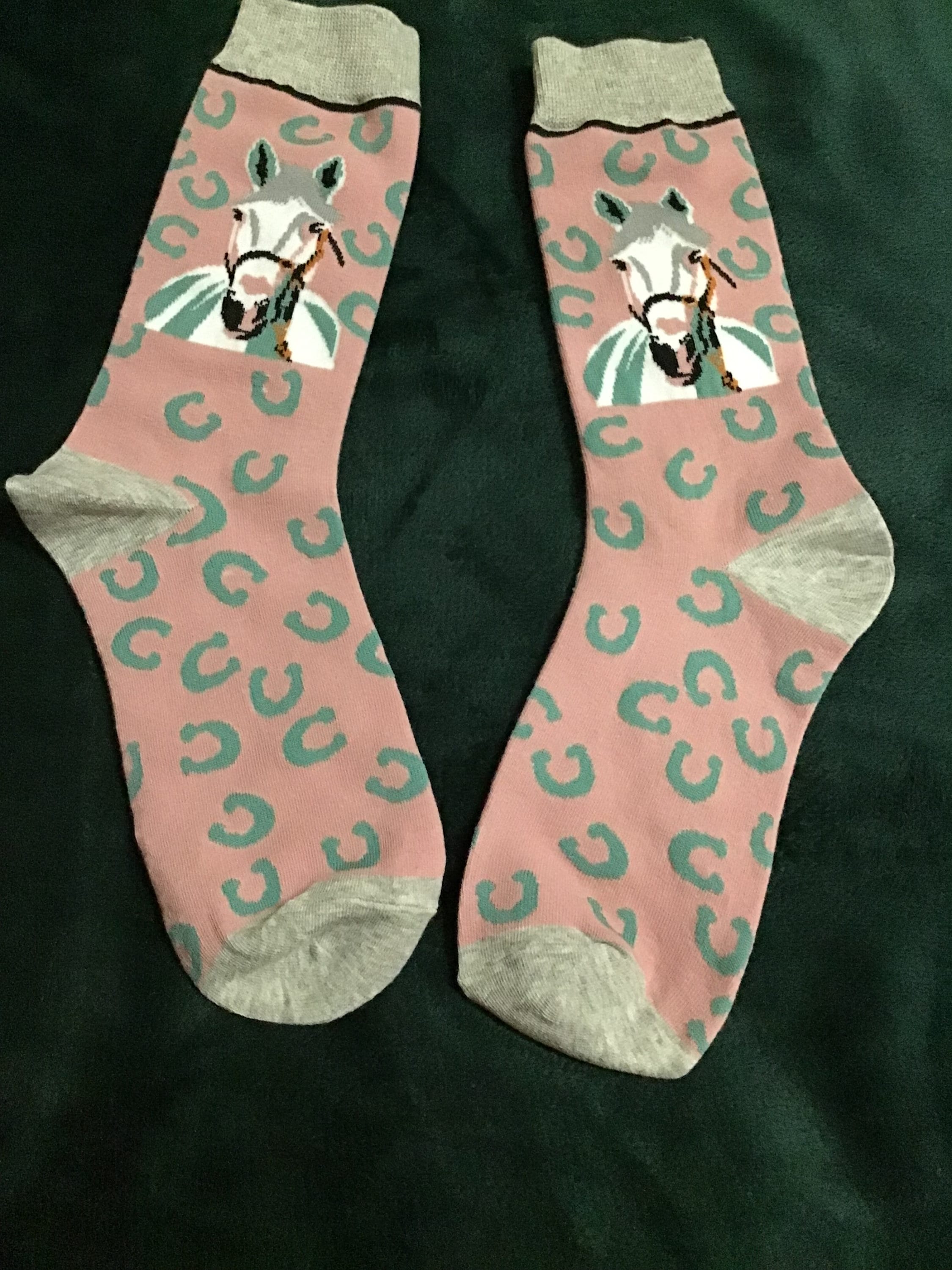 Horse Socks, Horse Accessories, Socks, adult Unisex Socks, Cute horses, Novelty Gift, Novelty Accessories, pink socks