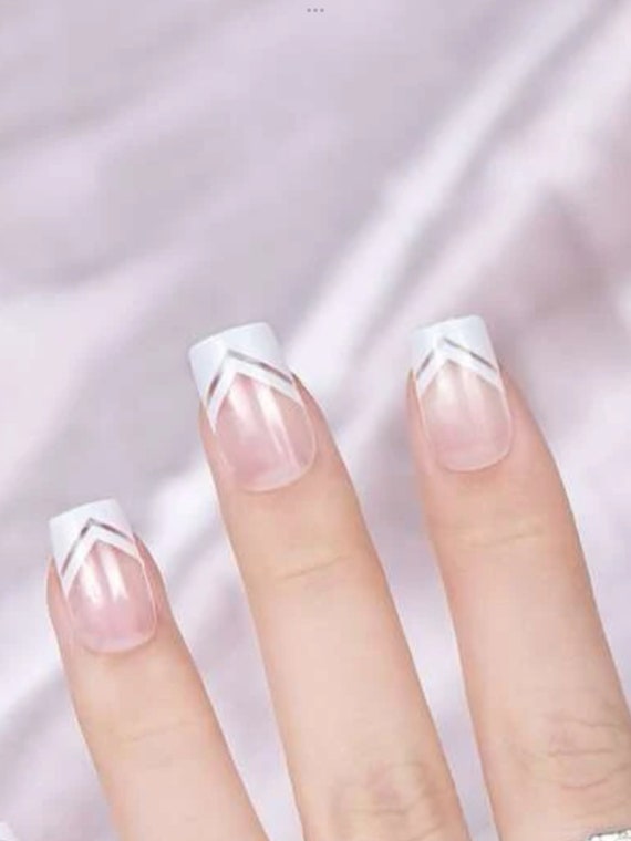 RikView Long Press on Nails French Fake Nails Coffin India | Ubuy