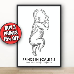 Personalisierte Baby Geburt Poster, anpassbare Neugeborenen Stats Wandkunst für Kinderzimmer Dekor, neues Baby Geschenk, einzigartige Neugeborenen Geschenk Idee