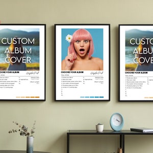 Wählen Sie Ihr eigenes Album Poster, personalisiertes Album Cover Poster, Album Cover Print, Geschenk für Musikliebhaber, Wand Kunst Dekor Print
