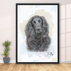 Watercolour Pet Portrait, Custom Pet Portrait, Pet Loss Gift, Personalised Pet Portrait, Pet Memorial, Pet Lover Gift, Custom Pet Gifts image 7