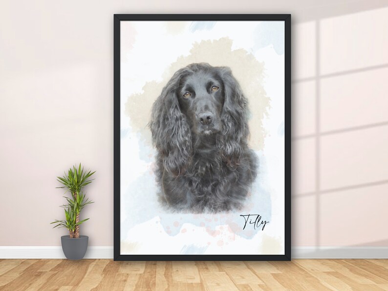 Watercolour Pet Portrait, Custom Pet Portrait, Pet Loss Gift, Personalised Pet Portrait, Pet Memorial, Pet Lover Gift, Custom Pet Gifts image 7