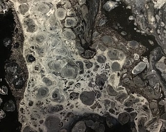 Acrylic pour painting  Metal Mix