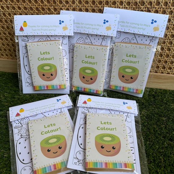 Two-tti Fruitti Activity Pack - Personalised Colouring Pack / Party Favour