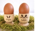 Eierbecher personalisiert mit Name aus Holz \u2013 Eierbecher zu Ostern \u2013 Osterdeko f\u00fcr Fr\u00fchst\u00fcckstisch - 2