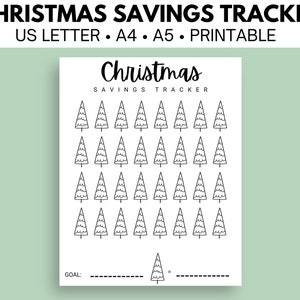 Christmas Savings Printable, Holiday Savings Envelope, Cash Envelope Insert, Christmas Budget