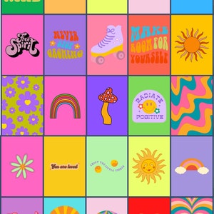 50 PCS, retro poster wall collage kit - retro wall collage kit -aesthetic posters - trendy posters - groovy poster wall collage kit