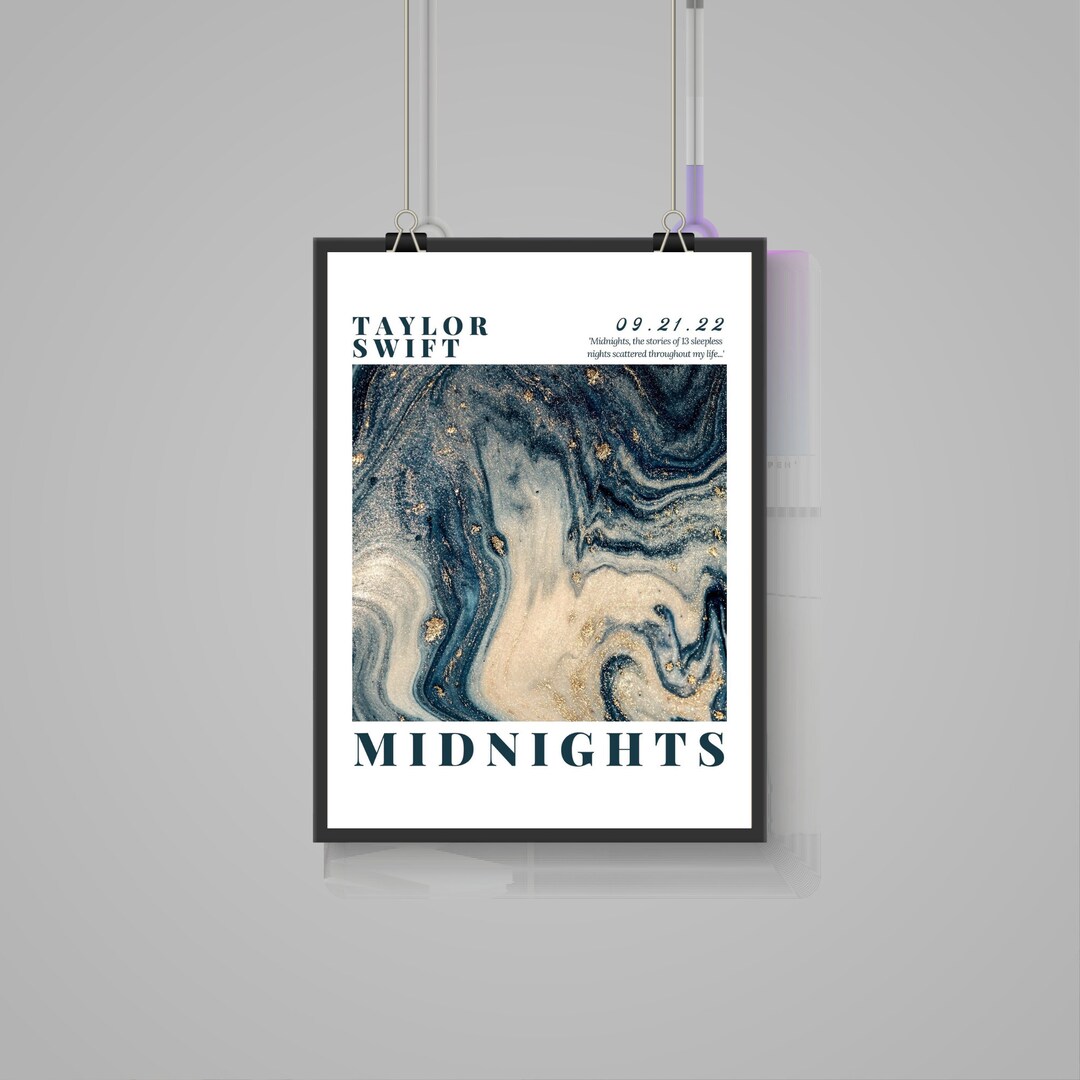 Taylor Swift Midnights Album Print | Midnights Album Cover | Taylor ...