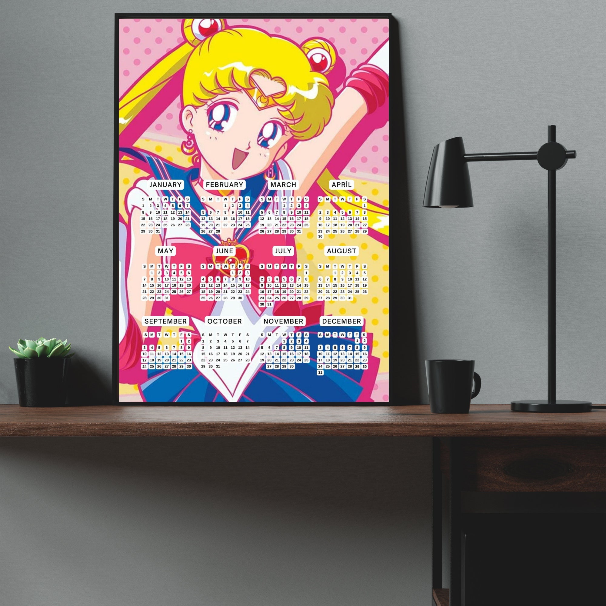 Sailor Moon Calendar Sailor Moon Poster Sailor Moon Anime 2023 Calendar ...
