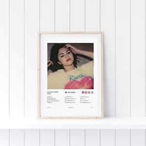 Affiche Selena Gomez , Liste de chansons de Selena Gomez , Album rare , Affiche de couverture d’album , Affiches de couverture d’album , Affiche de tracklist , Affiche de musique