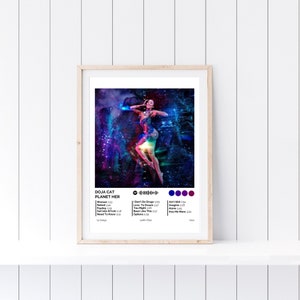 Affiche de l&#39;album Doja Cat | Planète son impression | Art mural d&#39;album | Affiche de musique | Affiche de musique rap | Affiche de musique pop