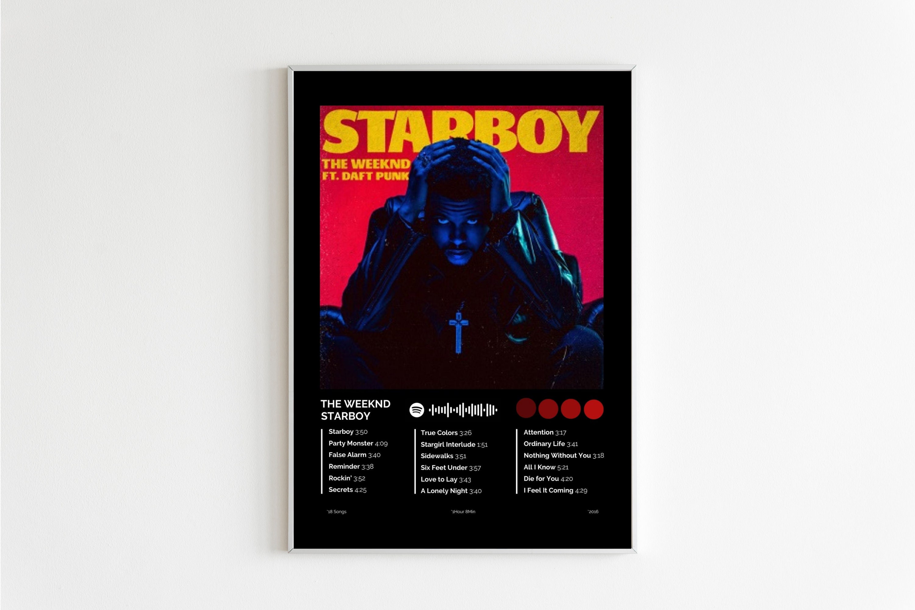 Paroles De The Weeknd Party Monster The Weeknd Starboy Album Affiche de lalbum 2 Impression - Etsy France