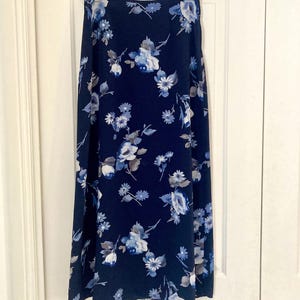 [Margesherwood] / ☆ VINTAGE FLOWER SKIRT / navy 1128c.37.jpg