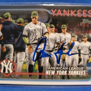 Aaron Judge Authentic Signed Topps Baseball Cardl Autographed New York Yankees Future Hall Of Fame Autograph HOF Auto MVP NY