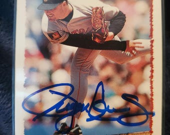 Roger Clemens Signed Baseball Card Future HOF Autographed NY Yankees HOF Hall of Fame Boston Red Sox Autograph