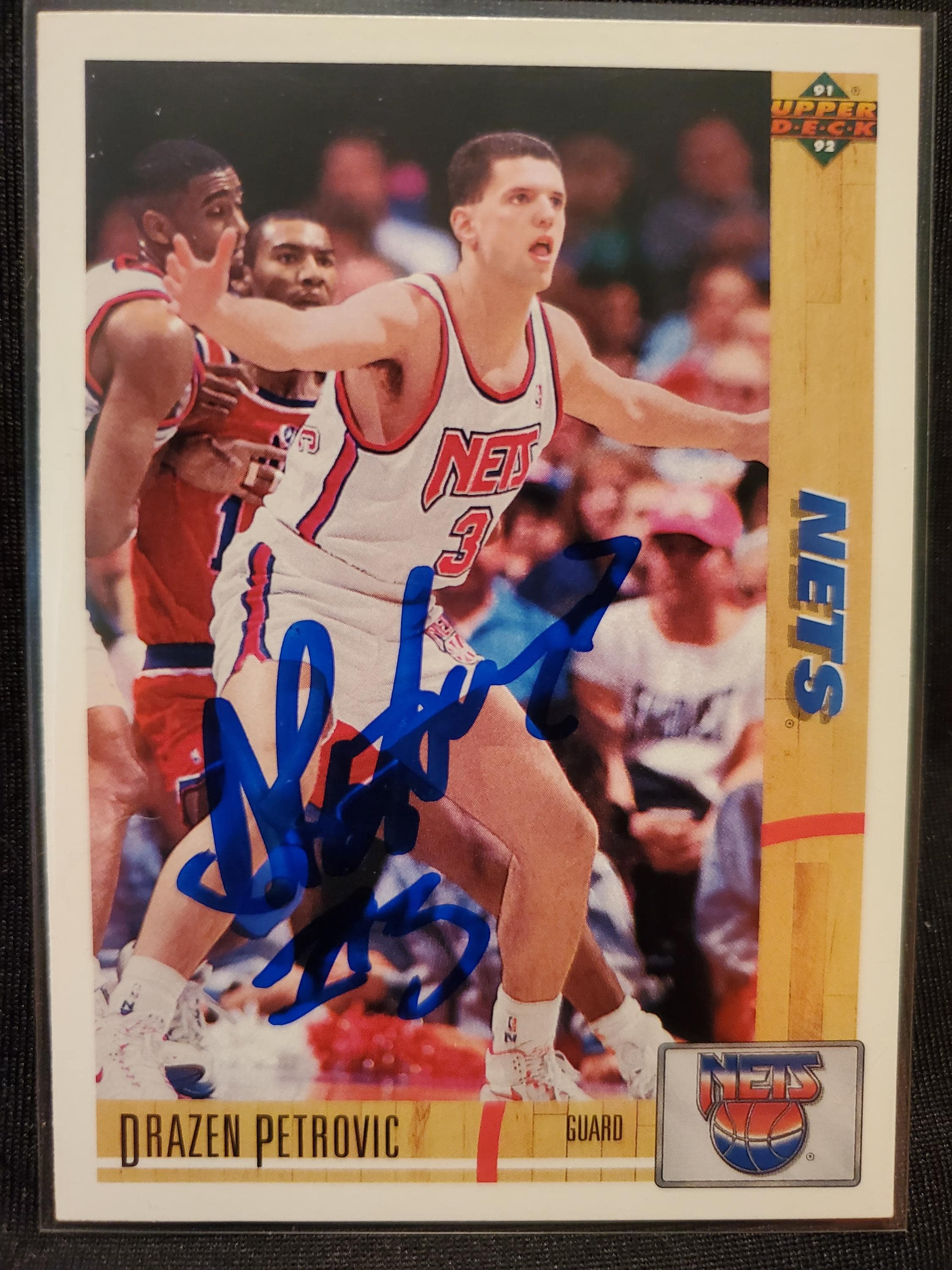 Drazen Petrovic Authentic Hand Signed 1992 Upper Deck Card