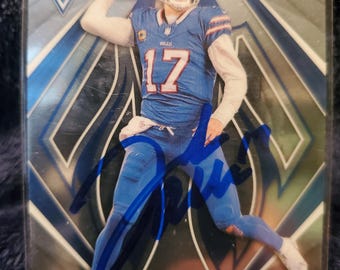 Josh Allen Authentic Hand Signed Football Card Buffalo Bills Autographed Future Hall Of Fame Autograph HOF Auto MVP Bills Mafia