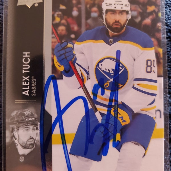 Alex Tuch Authentic Hand Signed 2021 Upper Deck Card Autographed Future Hockey Hall Of Fame Auto Buffalo Sabres Las Vegas Golden Knights