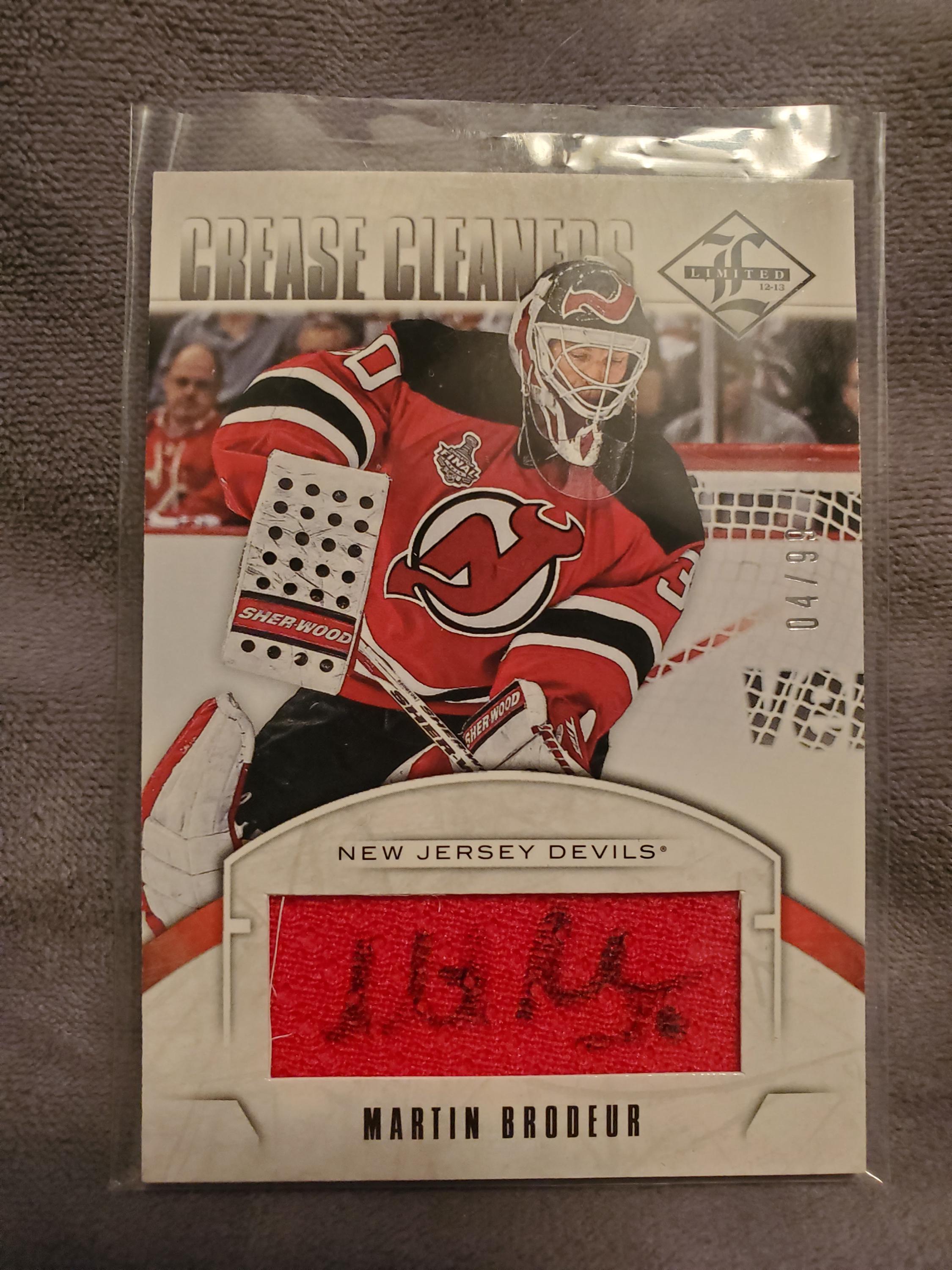 Martin Brodeur Authentic Hand Signed 2012 Jersey Card
