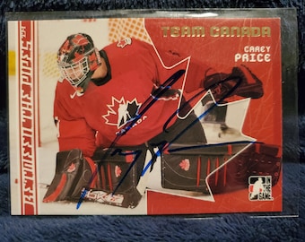 Carey Price Authentic Hand Signed 2007 Rookie Hockey Card Montreal Canadians Auto Autographed Hockey Future Hall Of Fame HOF