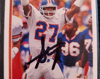 Steve Atwater Authentic Hand Signed 1991 Upper Deck Rookie Football Card Autographed Denver Broncos Autograph HOF Auto Hall Of Fame