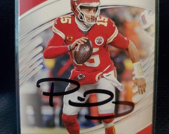 Patrick Mahomes Authentic Hand Signed Panini Card Autographed Future HOF Tuff Autographed KC Chiefs Kansas City Hall of Fame Superbowl
