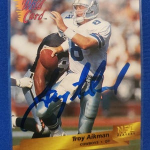 Troy Aikman Autograph - Etsy