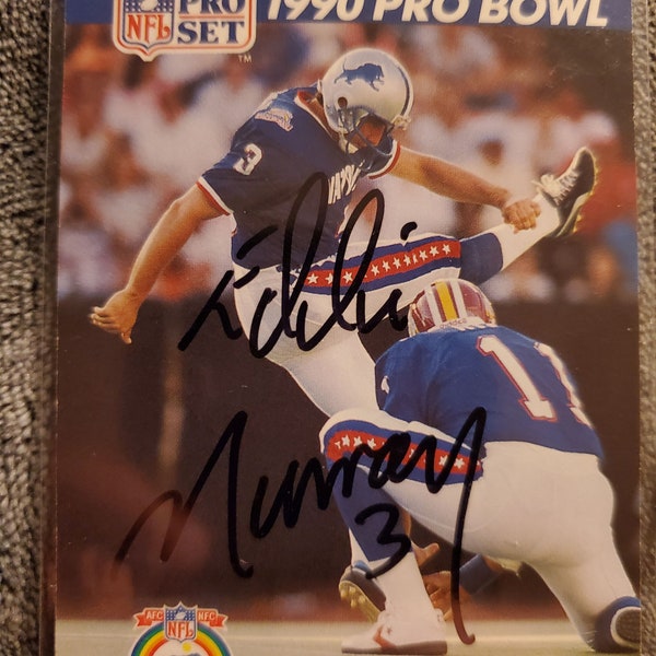 Eddie Murray Authentic Hand Signed 1990 Pro Set  Card Detroit Lions Autographed Future Hall Of Fame Autograph All Pro Auto