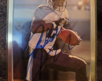 Eddie George Authentic Hand Signed Topps Football Card Autographed Tennessee Titans Future Hall Of Fame Autograph Ohio Buckeyes Auto